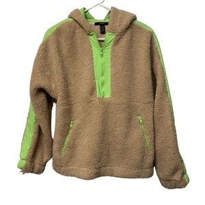 Forever 21 Sherpa Jacket with Neon stripes